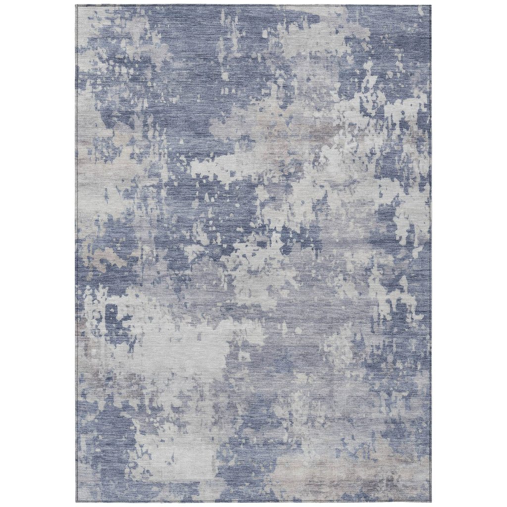 Piper Looms Chantille Abstract ACN2142 Denim Machine Washable Area Rug main image