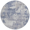 Piper Looms Chantille Abstract ACN2142 Denim Machine Washable Area Rug Round Main Image