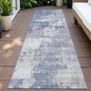 Piper Looms Chantille Abstract ACN2142 Denim Machine Washable Area Rug Runner Outdoor Lifestyle Image Feature