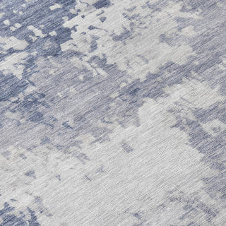 Piper Looms Chantille Abstract ACN2142 Denim Machine Washable Area Rug Swatch Image