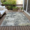 Piper Looms Chantille Abstract ACN2142 Pewter Machine Washable Area Rug Outdoor Lifestyle Image Feature