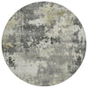 Piper Looms Chantille Abstract ACN2142 Pewter Machine Washable Area Rug Round Main Image