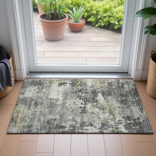 Piper Looms Chantille Abstract ACN2142 Pewter Machine Washable Area Rug Scatter Lifestyle Image Feature