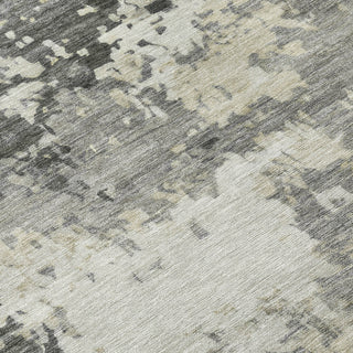 Piper Looms Chantille Abstract ACN2142 Pewter Machine Washable Area Rug Swatch Image