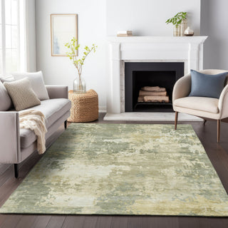 Piper Looms Chantille Abstract ACN2142 Sage Machine Washable Area Rug Lifestyle Image Feature