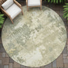 Piper Looms Chantille Abstract ACN2142 Sage Machine Washable Area Rug Round Outdoor Lifestyle Image Feature