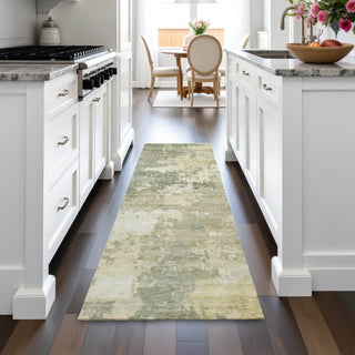Piper Looms Chantille Abstract ACN2142 Sage Machine Washable Area Rug Runner Lifestyle Image Feature