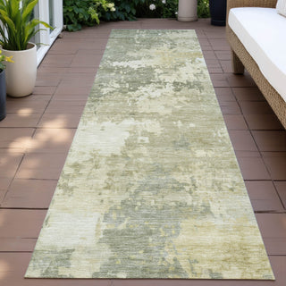 Piper Looms Chantille Abstract ACN2142 Sage Machine Washable Area Rug Runner Outdoor Lifestyle Image Feature