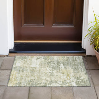 Piper Looms Chantille Abstract ACN2142 Sage Machine Washable Area Rug Scatter Outdoor Lifestyle Image Feature