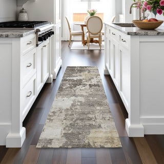Piper Looms Chantille Abstract ACN2142 Taupe Machine Washable Area Rug Runner Lifestyle Image Feature