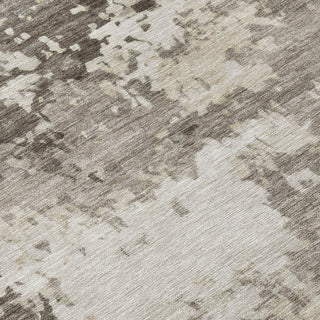 Piper Looms Chantille Abstract ACN2142 Taupe Machine Washable Area Rug Swatch Image