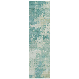 Piper Looms Chantille Abstract ACN2142 Teal Machine Washable Area Rug Runner Main Image