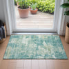 Piper Looms Chantille Abstract ACN2142 Teal Machine Washable Area Rug Scatter Lifestyle Image Feature