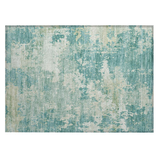 Piper Looms Chantille Abstract ACN2142 Teal Machine Washable Area Rug Scatter Main Image