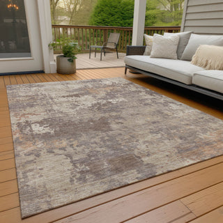 Piper Looms Chantille Abstract ACN2143 Brown Machine Washable Area Rug Outdoor Lifestyle Image Feature