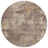 Piper Looms Chantille Abstract ACN2143 Brown Machine Washable Area Rug Round Main Image