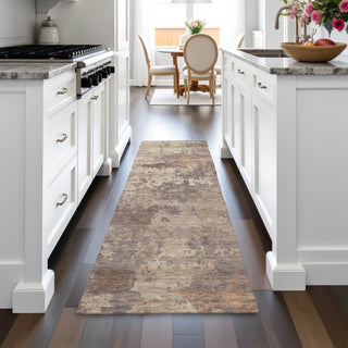 Piper Looms Chantille Abstract ACN2143 Brown Machine Washable Area Rug Runner Lifestyle Image Feature