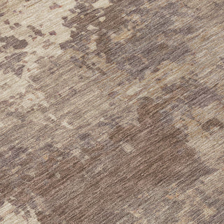 Piper Looms Chantille Abstract ACN2143 Brown Machine Washable Area Rug Swatch Image