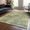 Piper Looms Chantille Abstract ACN2143 Green Machine Washable Area Rug Lifestyle Image Feature
