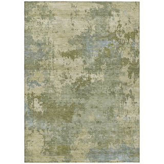 Piper Looms Chantille Abstract ACN2143 Green Machine Washable Area Rug main image