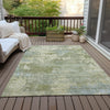 Piper Looms Chantille Abstract ACN2143 Green Machine Washable Area Rug Outdoor Lifestyle Image Feature