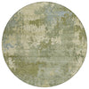 Piper Looms Chantille Abstract ACN2143 Green Machine Washable Area Rug Round Main Image