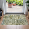 Piper Looms Chantille Abstract ACN2143 Green Machine Washable Area Rug Scatter Lifestyle Image Feature