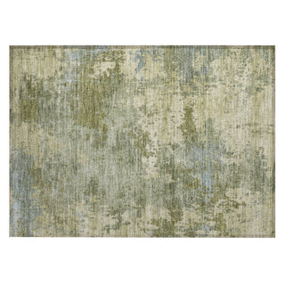 Piper Looms Chantille Abstract ACN2143 Green Machine Washable Area Rug Scatter Main Image