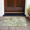 Piper Looms Chantille Abstract ACN2143 Green Machine Washable Area Rug Scatter Outdoor Lifestyle Image Feature