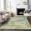 Piper Looms Chantille Abstract ACN2144 Aloe Machine Washable Area Rug Lifestyle Image Feature