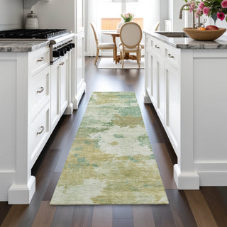 Piper Looms Chantille Abstract ACN2144 Aloe Machine Washable Area Rug Runner Lifestyle Image Feature