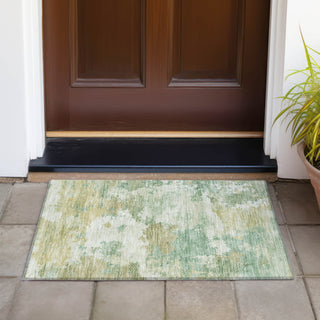 Piper Looms Chantille Abstract ACN2144 Aloe Machine Washable Area Rug Scatter Outdoor Lifestyle Image Feature
