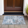 Piper Looms Chantille Abstract ACN2144 Blue Machine Washable Area Rug Scatter Outdoor Lifestyle Image Feature