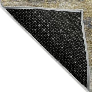 Piper Looms Chantille Abstract ACN2144 Brown Machine Washable Area Rug Backing Image