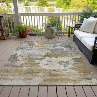 Piper Looms Chantille Abstract ACN2144 Brown Machine Washable Area Rug Outdoor Lifestyle Image Feature