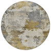 Piper Looms Chantille Abstract ACN2144 Brown Machine Washable Area Rug Round Main Image