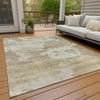 Piper Looms Chantille Abstract ACN2144 Khaki Machine Washable Area Rug Outdoor Lifestyle Image Feature