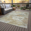 Piper Looms Chantille Abstract ACN2144 Khaki Machine Washable Area Rug Outdoor Lifestyle Image Feature