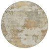 Piper Looms Chantille Abstract ACN2144 Khaki Machine Washable Area Rug Round Main Image