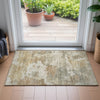 Piper Looms Chantille Abstract ACN2144 Khaki Machine Washable Area Rug Scatter Lifestyle Image Feature