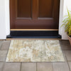 Piper Looms Chantille Abstract ACN2144 Khaki Machine Washable Area Rug Scatter Outdoor Lifestyle Image Feature