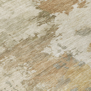 Piper Looms Chantille Abstract ACN2144 Khaki Machine Washable Area Rug Swatch Image