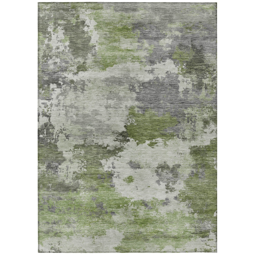 Piper Looms Chantille Abstract ACN2144 Olive Machine Washable Area Rug main image