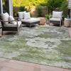 Piper Looms Chantille Abstract ACN2144 Olive Machine Washable Area Rug Outdoor Lifestyle Image Feature