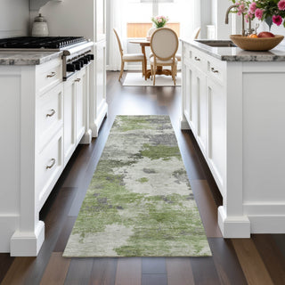 Piper Looms Chantille Abstract ACN2144 Olive Machine Washable Area Rug Runner Lifestyle Image Feature