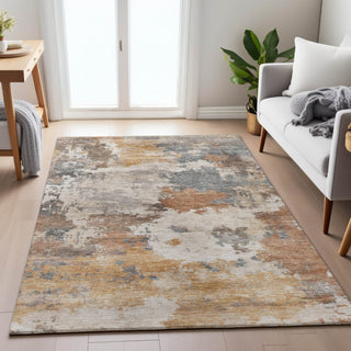 Piper Looms Chantille Abstract ACN2144 Paprika Machine Washable Area Rug Lifestyle Image Feature