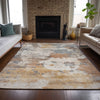 Piper Looms Chantille Abstract ACN2144 Paprika Machine Washable Area Rug Lifestyle Image Feature
