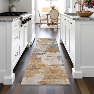 Piper Looms Chantille Abstract ACN2144 Paprika Machine Washable Area Rug Runner Lifestyle Image Feature