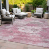 Piper Looms Chantille Abstract ACN2144 Pink Machine Washable Area Rug Outdoor Lifestyle Image Feature