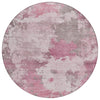 Piper Looms Chantille Abstract ACN2144 Pink Machine Washable Area Rug Round Main Image